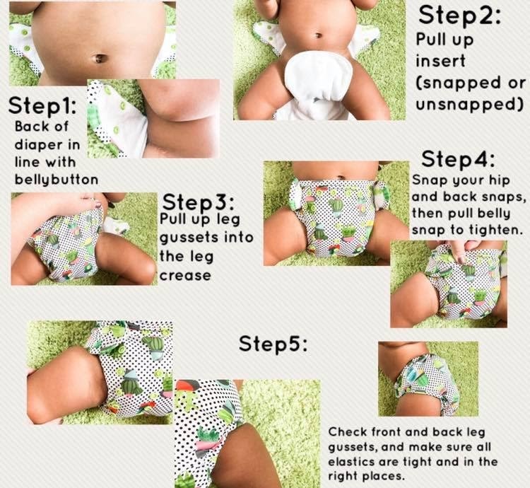 How to Fit Check an All in One Green Diaper Babies